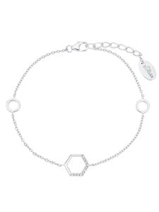 s.Oliver Armband Armband für Damen, 925 Sterling Silber | Hexagon