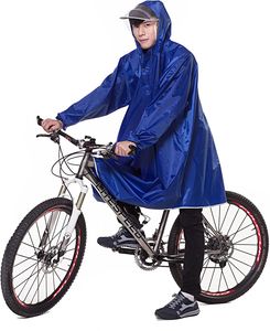 Bike Fahrrad Regenjacken Regenponcho Wasserdicht Regenmantel für Die Jagd Camping Freizeit Regenmäntel Blau 3XL