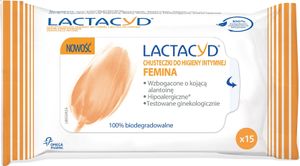 Lactacyd Femina chusteczki do higieny intymnej 15 sztuk