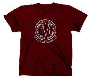Styletex23 T-Shirt Valar Morghulis GoT, All Men Must Die, maroon, M