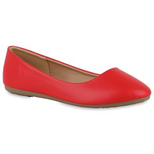 VAN HILL Damen Klassische Ballerinas Slippers Schuhe 840129, Farbe: Rot, Größe: 39