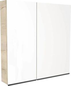 Spiegelschrank Devo Viva 2.0 rechts BxHxT 70x85x15 cm oak halifax white