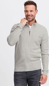 FQ1924 FQKyle Herren Strickjacke Cardigan Sweater mit Feinstrick Reißverschluss Stehkragen Label-Details 100% Baumwolle Regular fit