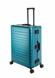 Aluminium Koffer Trolley mit 4 Rollen Alu-Reise-Koffer Vol.102L L-75cm Blau