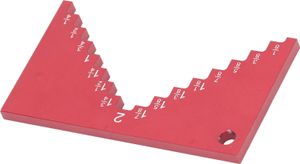 Step Tiefenmessgerät Aluminiumlegierung rot eloxiert Oberfläche Tischsäge und Tischhobel Router Tiefenmessgerät