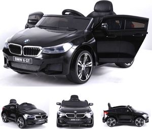 Kinderfahrzeug - Elektro Auto "BMW 6GT" - lizenziert - 12V, 2 Motoren+ 2,4Ghz+ Ledersitz+EVA -Schwarz