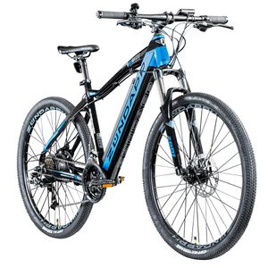 Zündapp Z801 650B E-Bike E Mountainbike 27,5 Zoll Hardtail Pedelec Elektrofahrrad Fahrrad, Farbe:schwarz/blau, Rahmengröße:48 cm