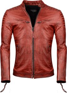 PAULGOS Herren Lederjacke Echtes Leder Jacke Echtleder Übergangsjacke Fashion in 5 Farben Gr. S-7XL Design 2