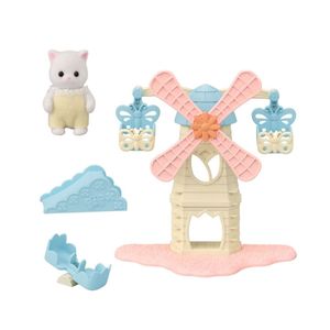 Sylvanian Families Sada veterného mlyna a kolotoča s figúrkou 5526