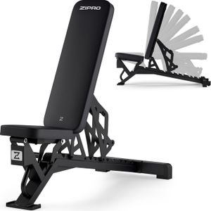 Nastaviteľná tréningová lavica Zipro Nocardio, posilňovacia lavica pre domáci tréning, multifunkčná fitness lavica na tréning celého tela, do 350 kg