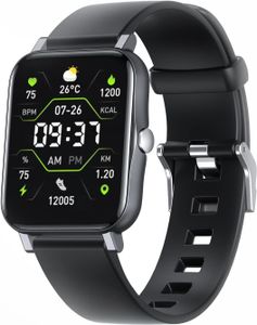Fitness Tracker mit Herzfrequenzmesser Blutdruckmessung Pulsuhr Kalorienzähler, IP68 Wasserdichter Smartwatch Fitness Uhr Sportuhr Android IOS