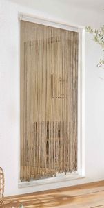 Seilvorhang Türvorhang HxB 200x90 cm Jute aus Baumwollseil für Insektenschutz und Privatsphäre - Einfache Installation und Verwendung, 2022610N