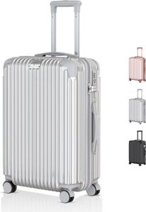 Voyagoux® - Reisekoffer Medium - 72L - Koffer - Reisekoffer mit Rollen - Silber - TSA-Schloss Voyagoux® - Reisekoffer Medium - 72L - Koffer - Reisekoffer mit Rollen - Silber - TSA-Schloss