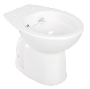 'aquaSu® Basic Stand WC spülrandlos 697, Tiefspüler mit senkrechtem Abgang, Tiefspül WC ohne Spülrand, Bodenstehende Toilette, Standard Form, Sanitärkeramik in weiß, 55069 7