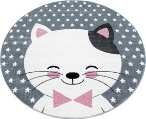 Detský kusový koberec KIDS 0550, Okrúhly, Ružová, Rozmer koberca: 120 cm KRUH