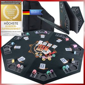 Profi Poker Tischauflage Schwarz