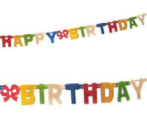 4x Girlande Geburtstag HAPPY BIRTHDAY bunt 1,5 m x 11 cm