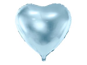 Folienballon Herz 35cm Hellblau