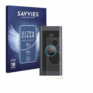 18x Savvies Schutzfolie für Ring Video Doorbell Wired Folie Klar