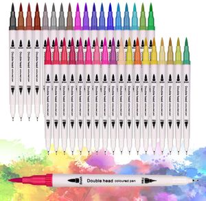 36-Farben Dual Brush Pen Aquarell Doppel-Filzstift für Papier DIY