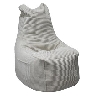 Liadomo Levon Sitzsack mit Cordbezug in Beige, Rückenlehne, Stauraum in Seitentasche
