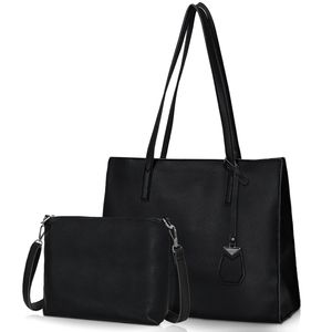 Mofut Handtasche, Damen Shopper Handtasche, Klassisch Elegante Schwarz Schultertaschen, Groß Damen Handtasche, ​Geschenke für Frauen inSchlichter Optik