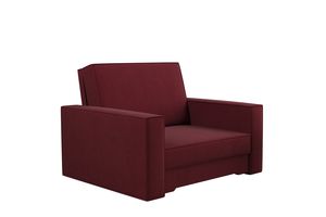 Klassisches Sofa mit schlaffunktion und bettkasten, Schlafsofa, Sofa – AMERICANO stoff Scala Rotwein