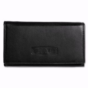 Money Maker Kožená dámská peněženka Waiter's Purse RFID Protection black cross OPJ703S