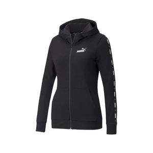 Puma Hoodie Damen Kapuzenjacke Power Full-Zip, Farbe:Schwarz, Größe:S