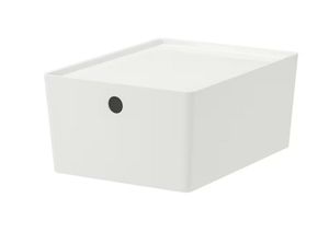 KUGGIS Ikea Box mit Deckel, weiß, 26x35x15