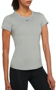 Nike W Nk One Df Ss Slim Top Particle Grey/Htr/Black S