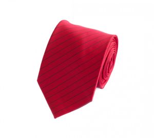 Fabio Farini - Krawatte - Herren Krawatte Rot - verschiedene Rote Männer Schlips in 8cm Breit (8cm), Rot Schwarz - Victory Red/Black