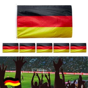 Deutschlandfahne 6er Set mit Ösen 90x150cm Flagge Fahne Schwarz/Rot/Gold Fanartikel Fussball