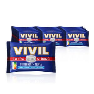 VIVIL Extra Strong Pfefferminz Pastillen ohne Zucker | 5 x 3er Pack