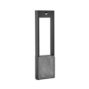 Lucande LED Beton Außenleuchte 'Tekiro' mit Bewegungsmelder (spritzwassergeschützt (Modern) in Alu aus Beton, Aluminium, inkl. Leuchtmittel - Wegeleuchte, Pollerleuchte, Wegelampe, Sockelleuchte