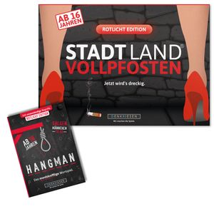Spar-Set Tanja – STADT-LAND VOLLPFOSTEN "Rotlicht EDITION" + HANGMAN "Rotlicht EDITION”