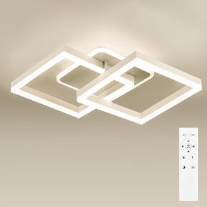 Anten 40W LED lampa sufitowa z pilotem z możliwością ściemniania 3000-6500K, lampa sufitowa do salonu, sypialni, mahoń