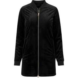 Dámský kabát Urban Classics Ladies Long Velvet Jacket black - M