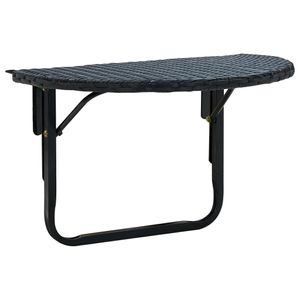 vidaXL Balkonový stůl 60x60x32 cm černý Poly ratan