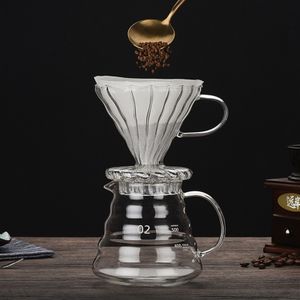Kaffeekanne Glas Hochtemperaturbeständige Kaffeekannen Mit Filter, 0.6 Liter