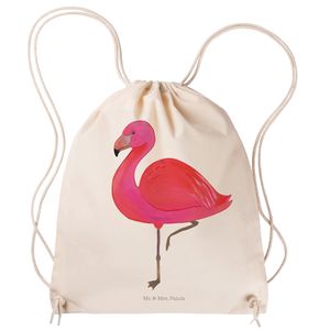 Mr. & Mrs. Panda Sportbeutel Flamingo classic - Transparent - Geschenk, einzigartig, für mich, prächtig, Freundin, Freundinnen, stolz, Stoffbeutel, Tochter, Tasche