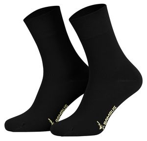 Tobeni 6 Paar Bambussocken ohne Gummi Uni Business-Socken für Damen und Herren, Farbe:Schwarz, Grösse:39-42