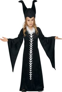 Kostým čarodejnice Raven pre dievčatá Halloween Kostým čierny a biely