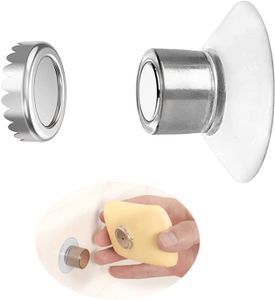2 Stück Seifenhalter Magnetischer, ohne Bohren Saugnapf Seifenschale geeignet für Waschbecken, Küche, Bad, Balkon -A