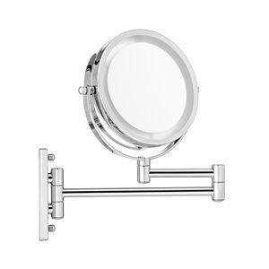 Nástenné zrkadlo vrátane LED 10násobné zrkadlo na líčenie Zrkadlo na líčenie Kúpeľňové zrkadlo Okrúhle sklopné zrkadlo na líčenie Osvetlenie na líčenie Zväčšenie na líčenie