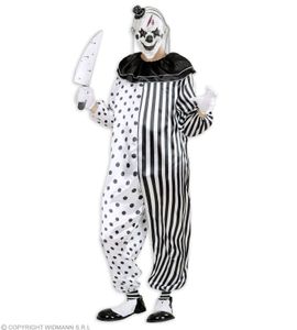 Kostüm Killer Clown Pierrot - Halloween Overall M - 50/52
