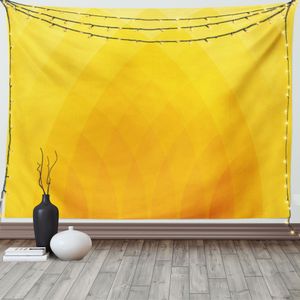 ABAKUHAUS Gelb Wandteppich, Farbschattierungen Modern, Wohnzimmer Schlafzimmer Heim Seidiges Satin Wandteppich, 200 x 150 cm, Orange Gelb