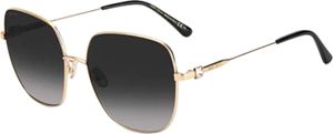 Jimmy Choo KORI/G/SK 0RHL GOLD BLACK 60/18/145 Dámske slnečné okuliare