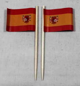 Party-Picker Flagge Spanien Papierfähnchen in Spitzenqualität 25 Stück Beutel