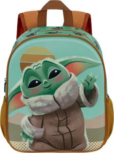 Jednokomorový 3D batoh Mandalorian Grogu Baby Yoda Kindergarten Backpack Green